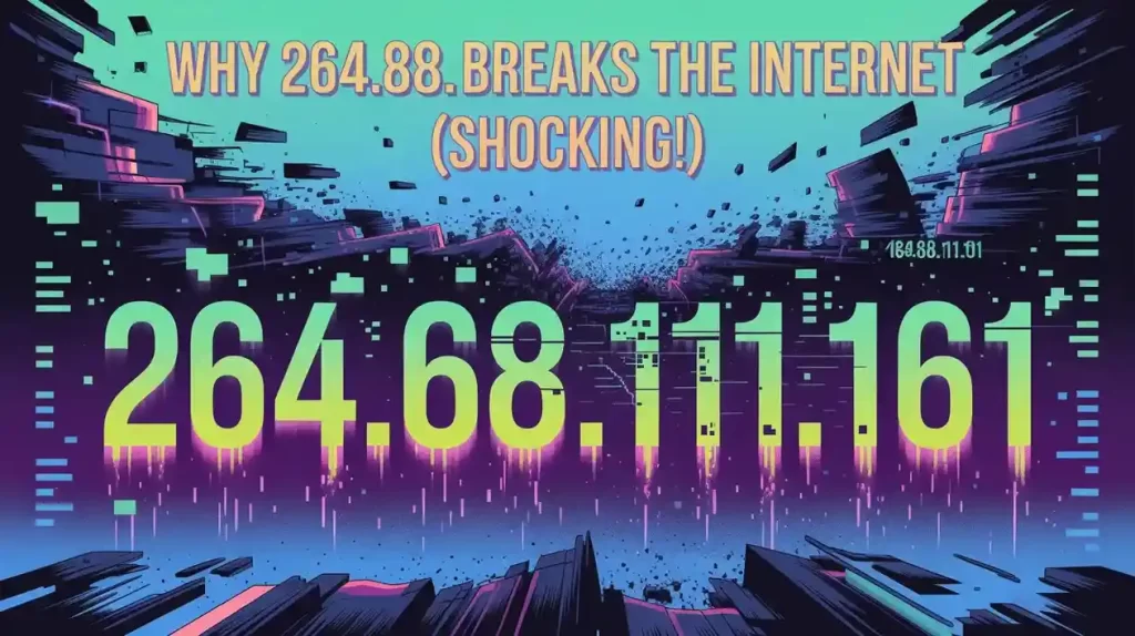 IP address 264.68.111.161 used for server or network identification
