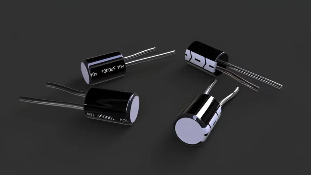 25V 1000uF SMD 4x5.4mm Electrolytic Capacitor in KiCad