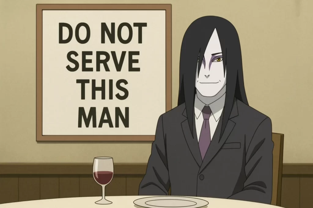 What Did the Sign Say Behind Orochimaru in Naruto Wedding?
