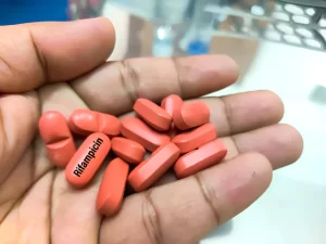 "Illustration showing why you shouldn't lie down after taking Meloxicam"